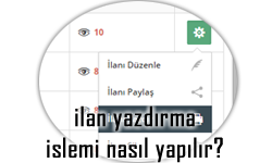 Şablonlu ilan yazdırma işlemi nasıl yapılır?